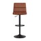 Merrick Lane Keene Modern Upholstered Adjustable Height Stools with Sturdy Iron Bases